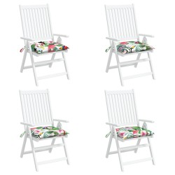 Coussins de chaise lot de 4 multicolore 40x40x7 cm tissu 