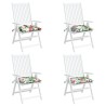 Coussins de chaise lot de 4 multicolore 40x40x7 cm tissu 