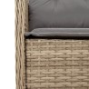 Ensemble à manger de jardin et coussins 3 pcs Beige poly rotin 