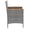 Chaises à manger de jardin lot de 4 Résine tressée Gris 