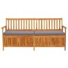 Banc de rangement avec coussin 170 cm Bois d'acacia solide 