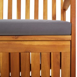 Banc de rangement avec coussin 170 cm Bois d'acacia solide 