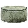Pouf Rond Velours 40x20 cm Vert 