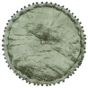 Pouf Rond Velours 40x20 cm Vert 