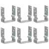 Piquets de clôture 6 pcs Argenté 12x6x15 cm Acier galvanisé 