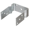Piquets de clôture 6 pcs Argenté 12x6x15 cm Acier galvanisé 