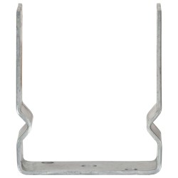 Piquets de clôture 6 pcs Argenté 12x6x15 cm Acier galvanisé 