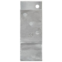 Piquets de clôture 6 pcs Argenté 12x6x15 cm Acier galvanisé 