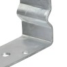 Piquets de clôture 6 pcs Argenté 12x6x15 cm Acier galvanisé 