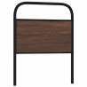 Tête de lit chêne marron 80 cm acier et bois d'ingénierie 