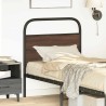 Tête de lit chêne marron 80 cm acier et bois d'ingénierie 