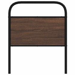Tête de lit chêne marron 80 cm acier et bois d'ingénierie 