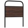 Tête de lit chêne marron 80 cm acier et bois d'ingénierie 