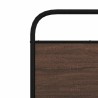 Tête de lit chêne marron 80 cm acier et bois d'ingénierie 