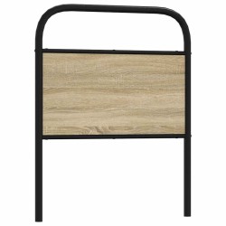 Tête de lit chêne sonoma 80 cm acier et bois d'ingénierie 