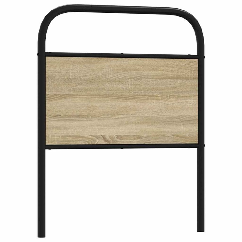 Tête de lit chêne sonoma 80 cm acier et bois d'ingénierie 