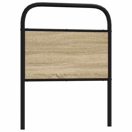 Tête de lit chêne sonoma 80 cm acier et bois d'ingénierie 