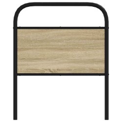 Tête de lit chêne sonoma 80 cm acier et bois d'ingénierie 