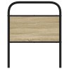 Tête de lit chêne sonoma 80 cm acier et bois d'ingénierie 