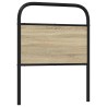 Tête de lit chêne sonoma 80 cm acier et bois d'ingénierie 