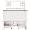 Lit bibliothèque sans matelas blanc 75x190cm bois de pin massif 