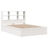 Cadre de lit sans matelas blanc 120x190 cm bois de pin massif 