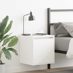 Table de chevet murale blanc 38x34x40 cm 