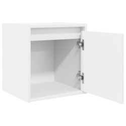 Table de chevet murale blanc 38x34x40 cm 