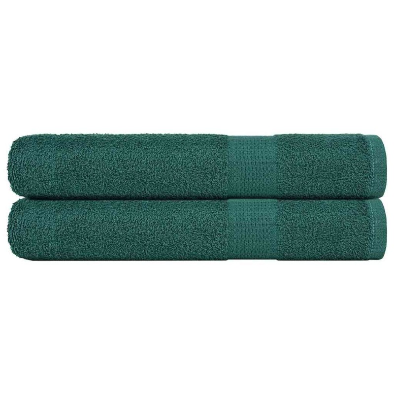 Serviettes de sauna 2 pcs vert 80x200 cm 360 g/m² 100% coton 