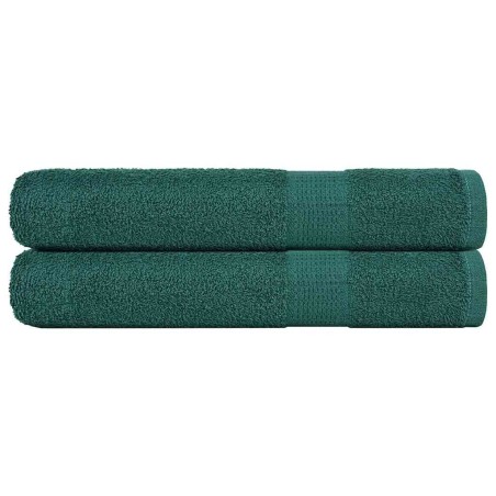 Serviettes de sauna 2 pcs vert 80x200 cm 360 g/m² 100% coton 