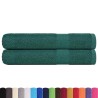 Serviettes de sauna 2 pcs vert 80x200 cm 360 g/m² 100% coton 