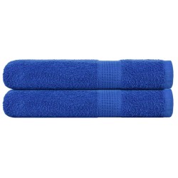 Serviettes de sauna 2 pcs bleu 80x200 cm 360 g/m² 100% coton 