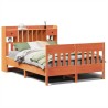 Cadre de lit sans matelas cire marron 150x200cm bois pin massif 