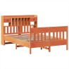 Cadre de lit sans matelas cire marron 150x200cm bois pin massif 