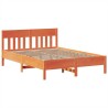 Cadre de lit sans matelas cire marron 150x200cm bois pin massif 