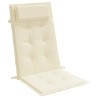 Coussins de chaise à dossier haut lot de 2 crème tissu oxford 