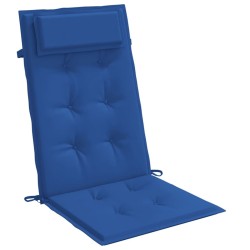 Coussins de chaise à dossier haut lot de 2 bleu royal 