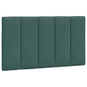 Coussin de tête de lit vert foncé 90 cm velours 