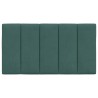 Coussin de tête de lit vert foncé 90 cm velours 
