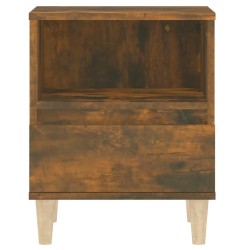 Table de chevet Chêne fumé 40x35x50 cm 
