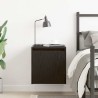 Table de chevet murale noir 38x34x40 cm 