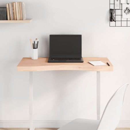 Dessus de bureau 80x(36-40)x4 cm bois massif de hêtre 