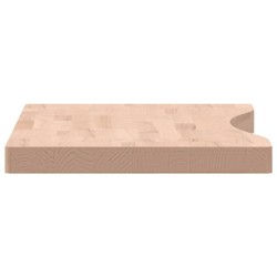 Dessus de bureau 80x(36-40)x4 cm bois massif de hêtre 
