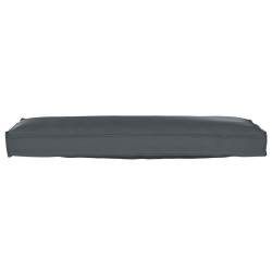 Coussin de palette pour banc anthracite 120x40x8 cm en tissu Oxford 