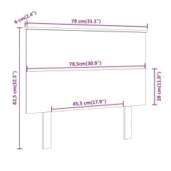 Tête de lit Marron miel 79x6x82,5 cm Bois massif de pin 
