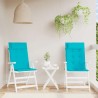 Coussins de chaise à dossier haut lot de 2 turquoise 