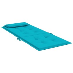 Coussins de chaise à dossier haut lot de 2 turquoise 