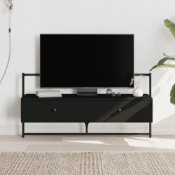 Meuble TV mural noir 100,5x30x51 cm bois d'ingénierie 