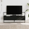 Meuble TV mural noir 100,5x30x51 cm bois d'ingénierie 