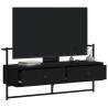Meuble TV mural noir 100,5x30x51 cm bois d'ingénierie 